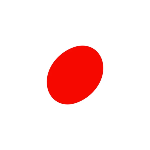 Bandeira Nacional Japão Ícone Cor Plana —  Vetores de Stock