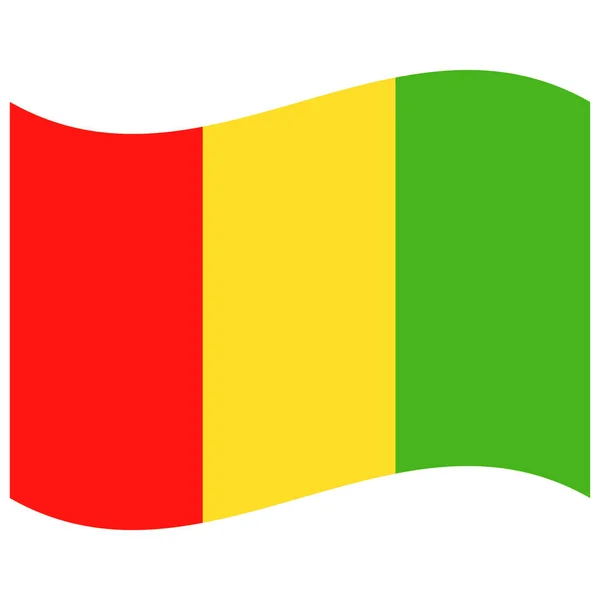 Národní Vlajka Guineje Barevná Ikona — Stockový vektor