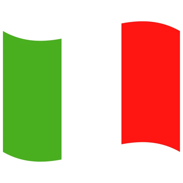 Nationalflagge Von Italien Flachfarbiges Symbol — Stockvektor