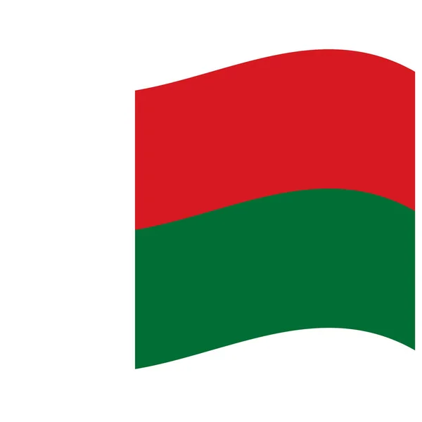 Bandeira Nacional Madagáscar Ícone Cor Plana —  Vetores de Stock