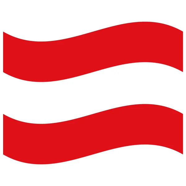 Avusturya Ulusal Bayrağı Düz Renk Simgesi — Stok Vektör