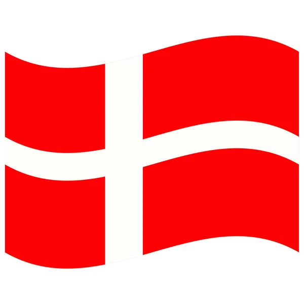 National Flag Denmark Flat Color Icon — стоковий вектор