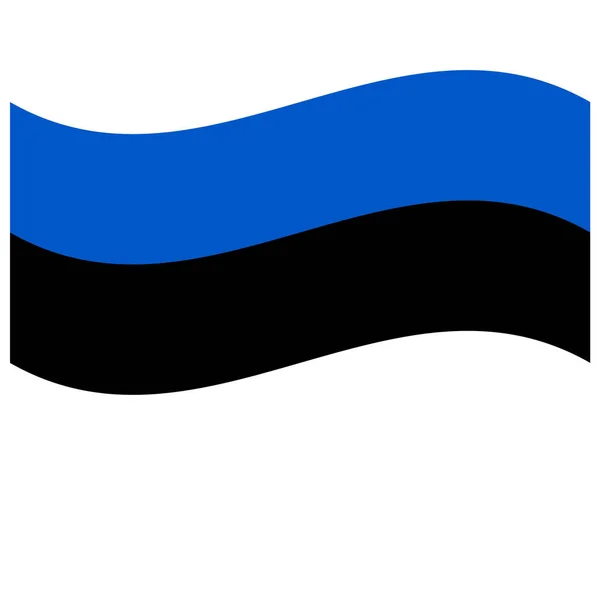 National Flag Estonia Flat Color Icon — стоковий вектор