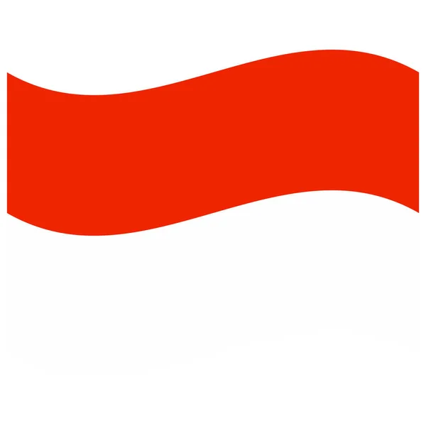 Bandeira Nacional Indonésia Ícone Cor Plana — Vetor de Stock