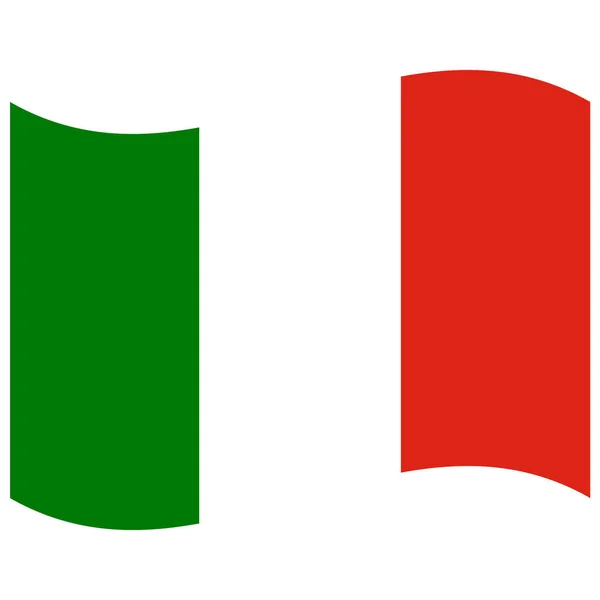 Drapeau National Italie Icône Couleur Plate — Image vectorielle