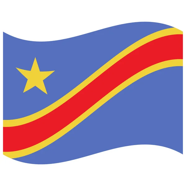 National Flag Democratic Flat Color Icon — стоковий вектор