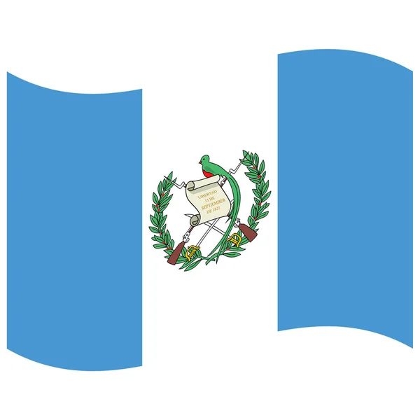 Nationell Flagga Guatemala Platt Färg Ikon — Stock vektor