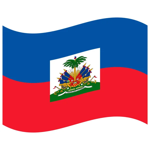 Flaga Narodowa Haiti Ikona Koloru Płaskiego — Wektor stockowy