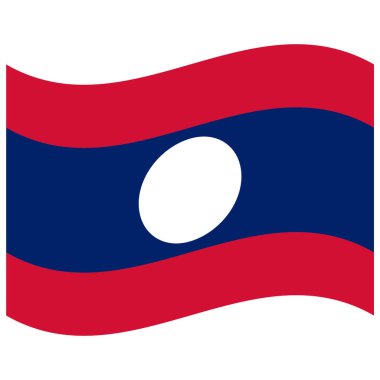 Laos 'un Ulusal Bayrağı - Düz Renk simgesi.