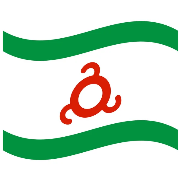 Národní Vlajka Ingušetie Barevná Ikona — Stockový vektor