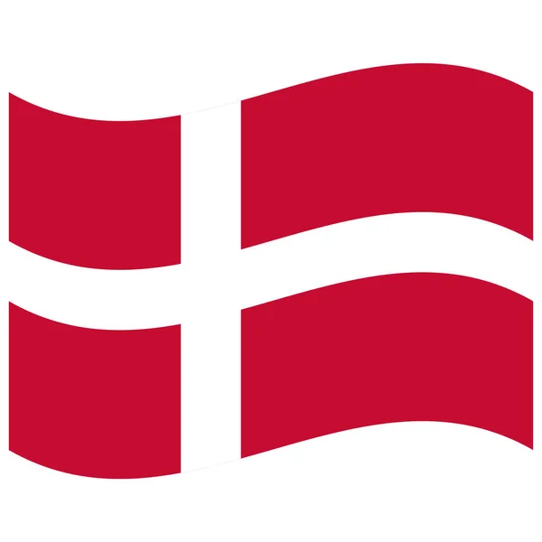 National Flag Denmark Flat Color Icon — стоковий вектор