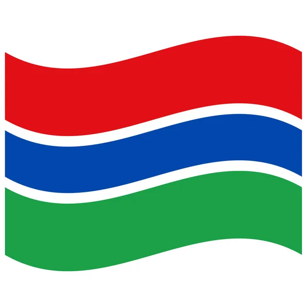 National Flag Gambia Flat Color Icon — стоковий вектор