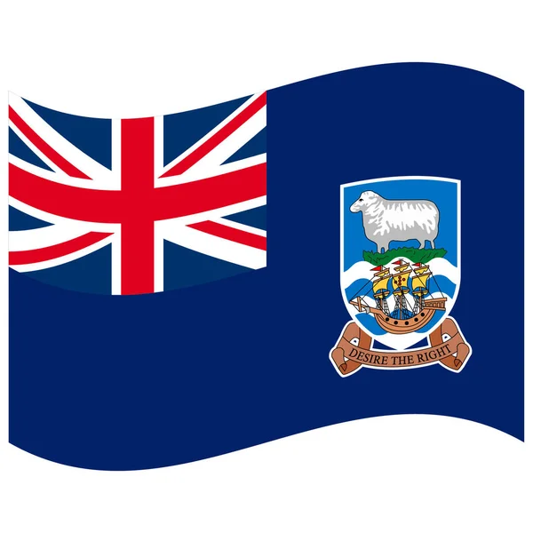 Bandeira Nacional Das Ilhas Malvinas Ícone Cor Plana — Vetor de Stock