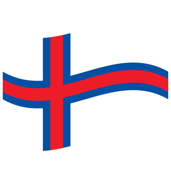 National Flag Faroe Islands Flat Color Icon — стоковий вектор