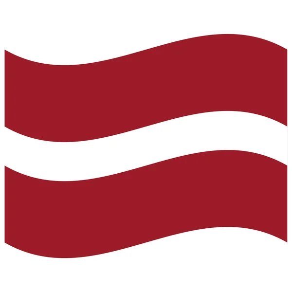 Flaga Narodowa Łotwy Ikona Koloru Płaskiego — Wektor stockowy