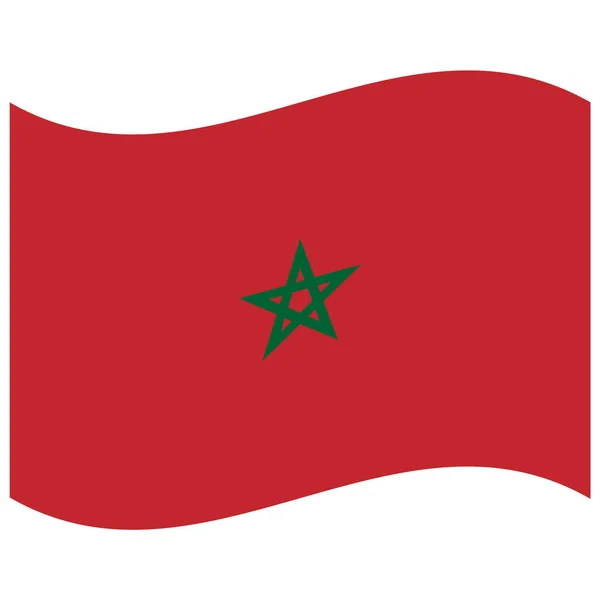 Государственный Флаг Марокко Иконка Плоского Цвета — стоковый вектор