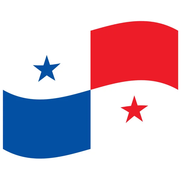 Bandera Nacional Panamá Icono Color Plano — Vector de stock