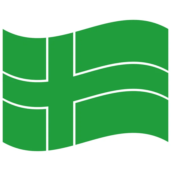 Nemzeti Zászló Ladonia Lapos Színű Ikon — Stock Vector