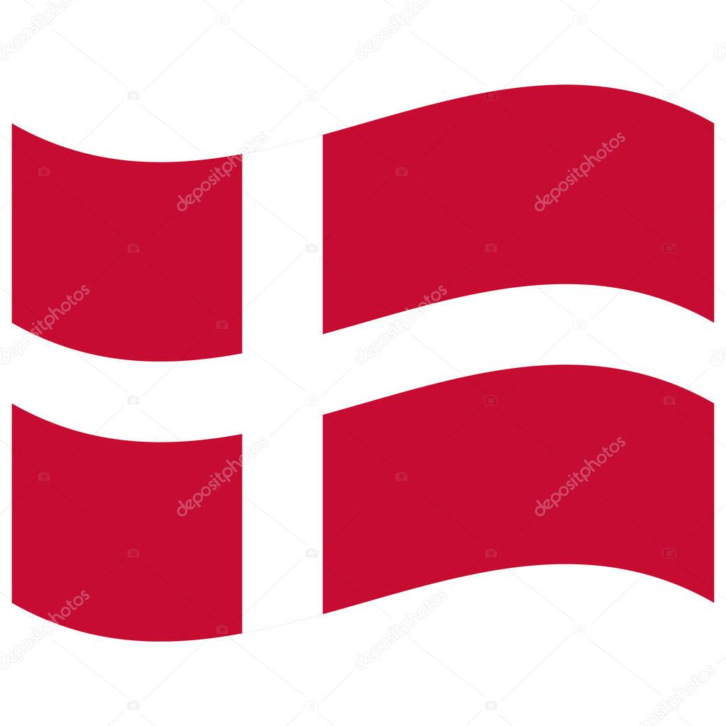 National flag of Denmark - Flat color icon.