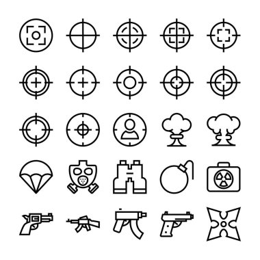 Ordu ve ordu için taslak simgeleri.