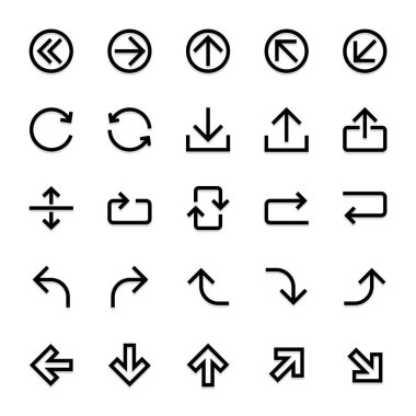 Oklar için özet simgeleri.