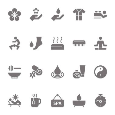 Güzellik ve kaplıca simgeleri.