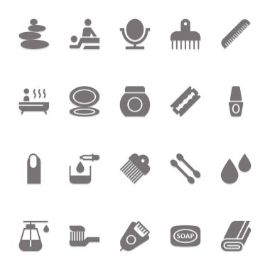 Güzellik ve kaplıca simgeleri.