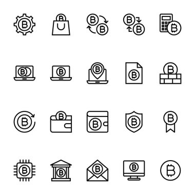 Bitcoinler için özet simgeleri.