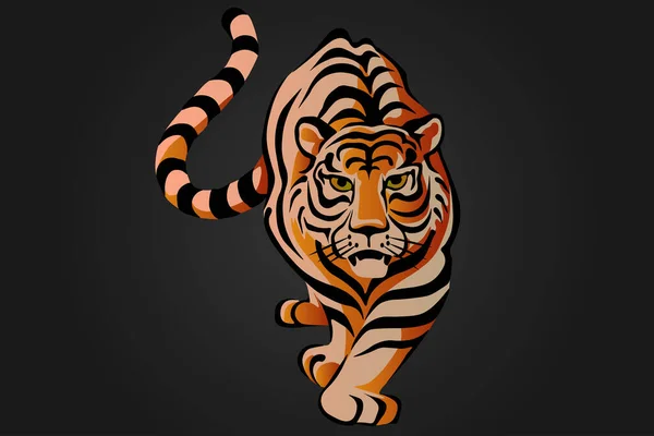 Дикий Вільний Тигр Ілюстрації Тигр — стокове фото