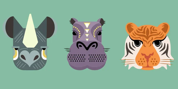 Ensemble Animaux Africains Illustrateur — Photo