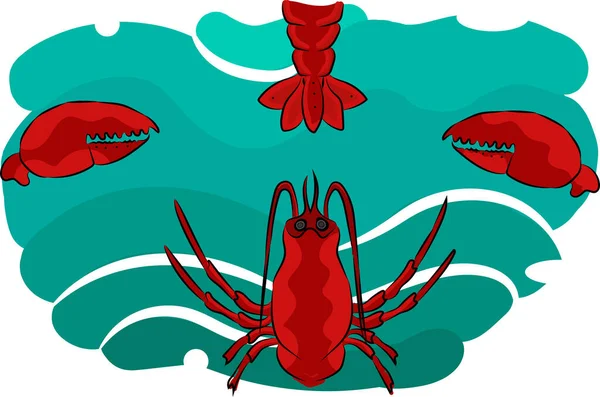 Lobster Icon Basic Symbol Marine Animal — Stock Photo, Image