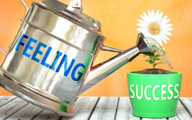 Duygu, başarının sağlanmasına yardımcı olur. Kelimenin sulama üzerine hissetmek, duygunun başarıyı simgelediğini gösterir. Ve hayatta ve iş hayatında kazanç için gereklidir.