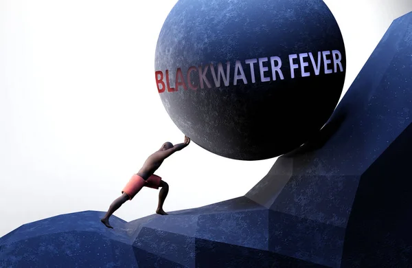 Blackwater Fieber Als Problem Das Das Leben Erschwert Symbolisiert Durch — Stockfoto