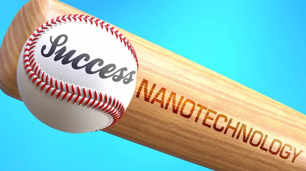 Siker Életben Nanotechnológiától Függ Egy Denevéren Nanotechnológiaként Ábrázolva Hogy Megmutassuk — Stock Fotó