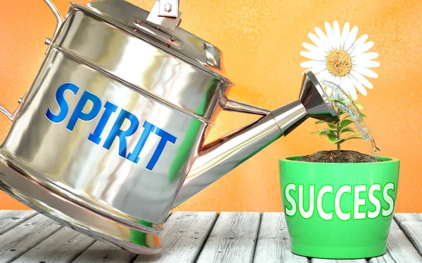 Spirit Hilft Erfolg Erreichen Dargestellt Als Wort Spirit Auf Einer — Stockfoto