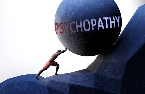 Psychopathie Als Problem Das Das Leben Erschwert Symbolisiert Durch Eine — Stockfoto