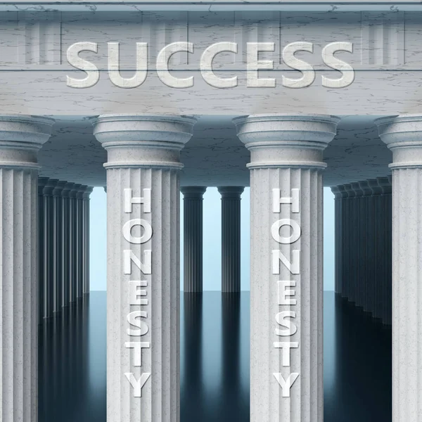 Honesty Vital Part Foundation Success Helps Achieving Success Prosperity Happiness — Stock Photo, Image