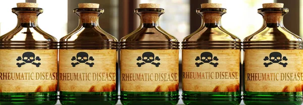 Rheumatische Erkrankungen Können Wie Ein Tödliches Gift Sein Abgebildet Als — Stockfoto