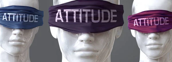 Attitude Can Blind Our Views Limit Perspective Pictured Word Attitude — Stock Photo, Image