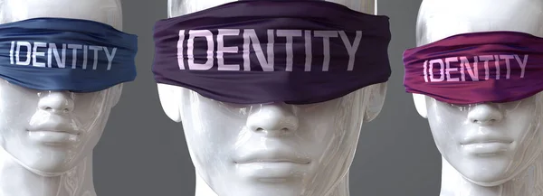Identity Can Blind Our Views Limit Perspective Pictured Word Identity — Stock Photo, Image