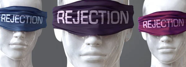 Rejection Can Blind Our Views Limit Perspective Pictured Word Rejection — Stock Photo, Image