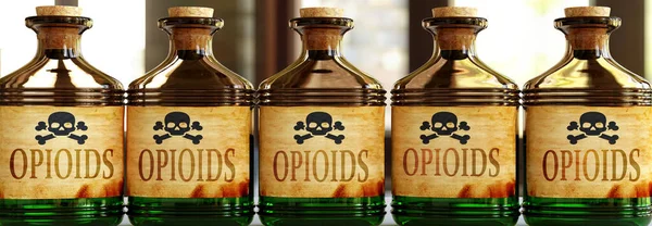 Los Opioides Pueden Ser Como Veneno Mortal Representado Como Palabra —  Fotos de Stock