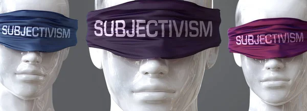 Subjectivisme Kan Onze Zienswijzen Verblinden Perspectief Beperken Afgebeeld Als Woord — Stockfoto
