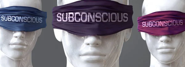 Subconscious Can Blind Our Views Limit Perspective Pictured Word Subconscious — Stock Photo, Image