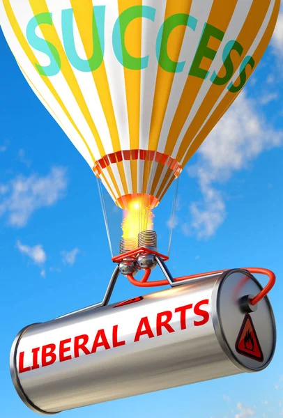 Liberale Kunsten Succes Afgebeeld Als Woord Liberale Kunsten Een Ballon — Stockfoto