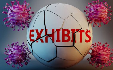 Coronavirus ve virüsler, virüsler tarafından sembolize ediliyor kelimeleri yok ederek Covid-19 salgınının çok olumsuz bir şekilde sergilendiğini gösteriyor.