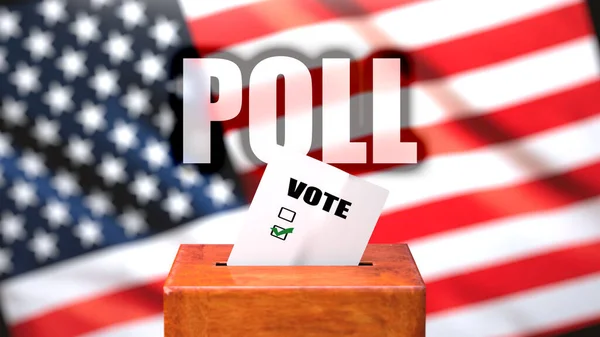 Abd Anket Oylama Arka Planda Amerikan Bayrağı Anketin Seçimlerle Ilgili — Stok fotoğraf