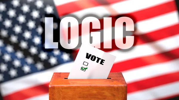 Logica Voto Negli Stati Uniti Nella Foto Come Urna Con — Foto Stock