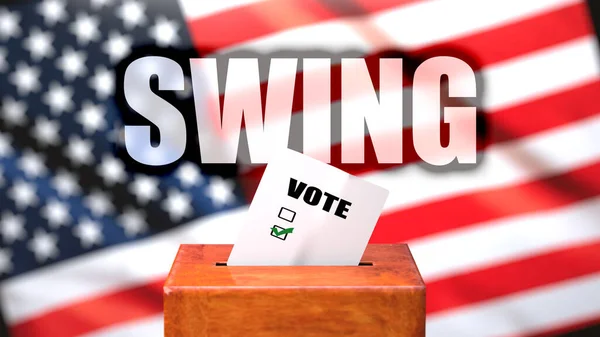 Swing Και Την Ψηφοφορία Στις Ηπα Που Απεικονίζεται Κάλπη Αμερικανική — Φωτογραφία Αρχείου