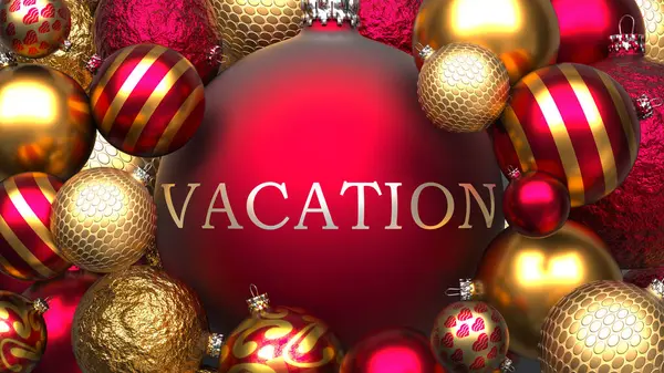 크리스마스 홀리데이 Christmas Holidays 관계와 중요성을 설명하기 크리스마스 Vacation 단어가 — 스톡 사진